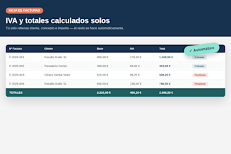 organizarte la facturación y gastos en excel o google sheets