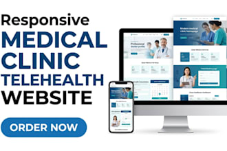 design a medical clinic, doctor, healthcare website booking telehealth website