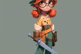 2d game character illustration