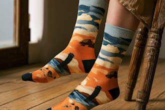 create a custom and pattern socks design