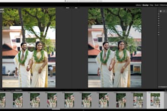 professionally edit and retouch wedding photos