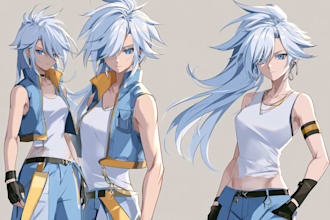 anime characters brought to life with digital art