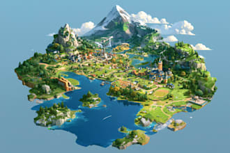 create a isometric map vector illustration