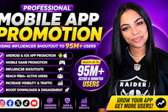 mobile app promotion android ios app game using influencer shoutout to 95m users