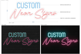 design custom neon signs for your business with 3d mockups