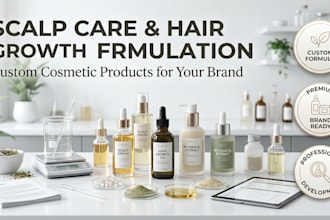 formulate a scalp care and hair growth cosmetic product for your brand