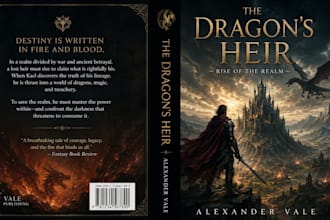 fantasy book cover, kindle cover or paperback design