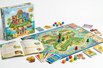 design a custom board game, card game, tabletop game and game assets