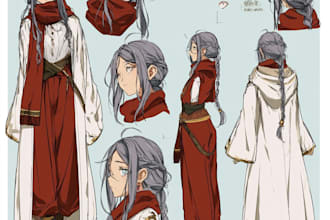 draw character sheet for your oc, waifu and husbando