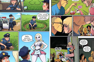 draw nsfw comic erotic comic pages graphic novel comic strip storyboard panel