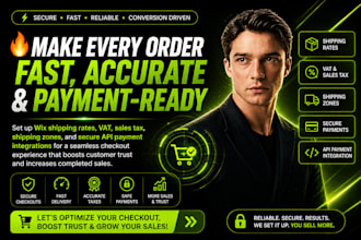 do wix shipping rates ,vat sales tax ,shipping,wix API payment integration setup