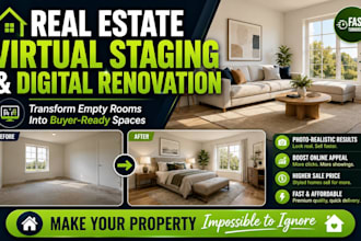 photorealistic real estate virtual staging and digital renovation for listing