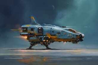 sci fi art and spaceship design