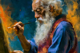 create oil painting into digital oil painting