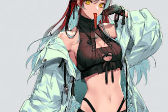 create custom anime character illustration