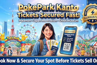 secure your pokepark kanto, pokemon japan reservation and ghibli museum tickets