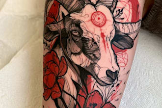 create a tattoo design of tattoo sleeve
