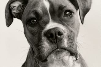 draw line art your cat, dog and pet animal