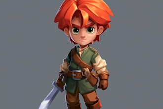 draw 2d game character or 2d game character