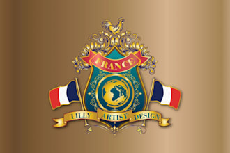design outstanding regal coat of arms heraldic family crest logo