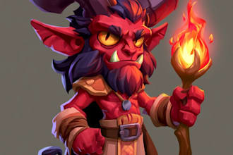 draw professional 2d game character artwork