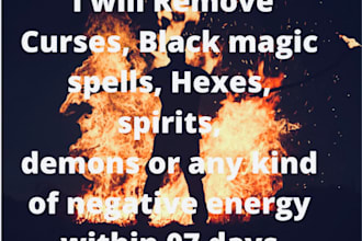 remove curse, hex, black magic and cast a protection spell