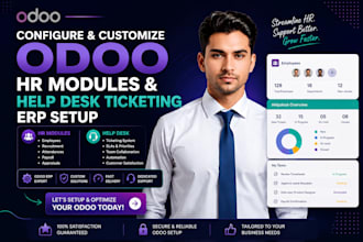 configure and customize odoo hr modules and odoo help desk ticketing erp setup