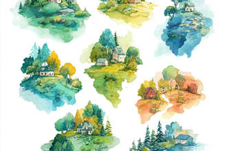 do custom watercolor wedding map