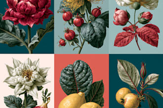 paint watercolor flowers and botanical illustrations