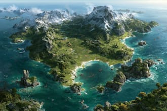 do fantasy map illustration