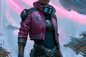 sci fi character illustration or sci fi character