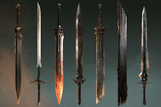 design unique weapons illustrations