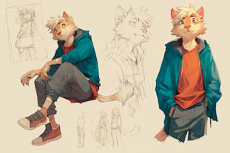 draw furry or scalie art of your character