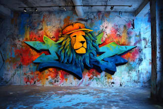 create custom graffiti art designs murals and wall arts