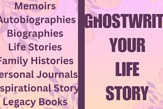 ghostwrite your memoir, autobiography, biography, and life story in french