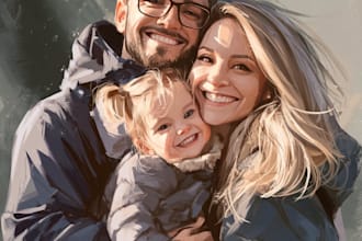 merge your photos into a realistic family portrait