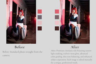 create cinematic light masking and color grading for your photos