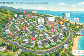 design custom 3d airbnb area subdivision masterplan neighborhood investment maps
