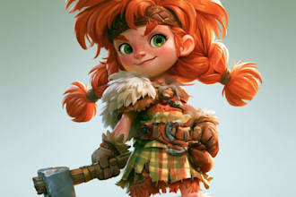 draw 2d game character illustration