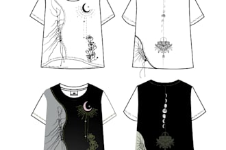 design premium fashion flat sketch and apparel tech pack