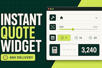 build a custom instant quote calculator for your website