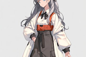 draw anime character illustration