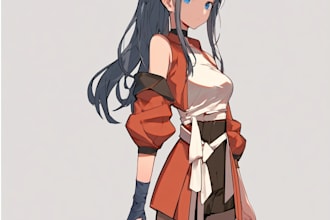 illustrate anime character illustration