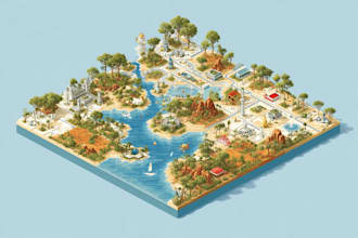 create 2d isometric illustration or map