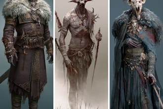 design fantasy horror and fantasy horror character