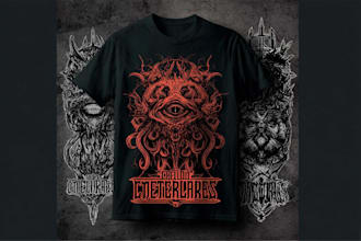 create dark art illustration