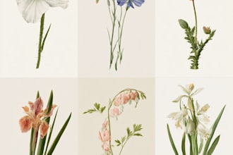 paint watercolor flowers and botanical illustrations