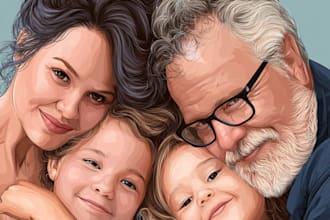 draw a custom family portrait arts