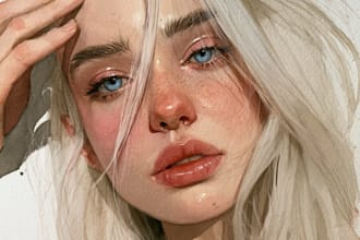 watercolor portrait painting photo to watercolor portrait