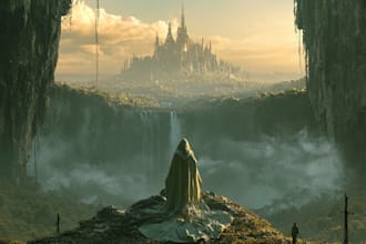 design fantasy album cover art with amazing effects